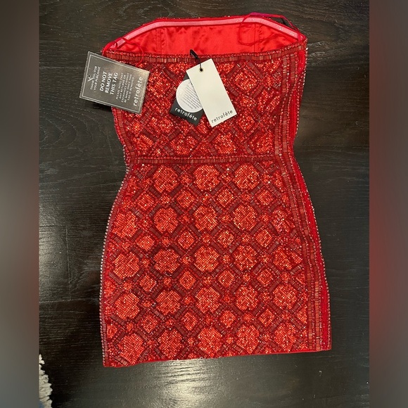 Retrofete Heather sequin chainmail dress in red. Brand new with tags. Size XXS - Picture 6 of 10